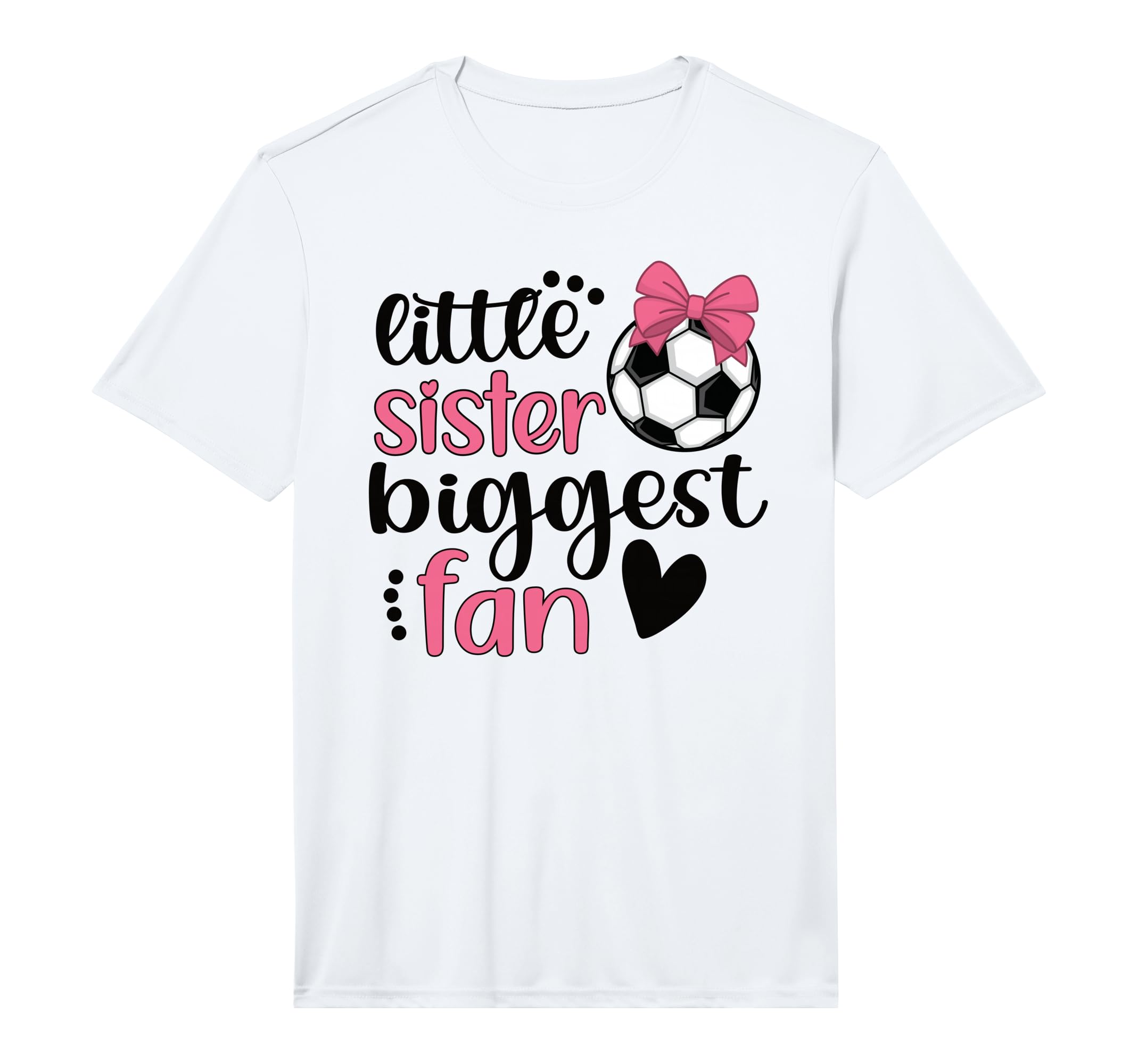 Little Sister Biggest Fan Soccer T-Shirt - Custom Art Print for Adults - T-Shirt, Sweatshirt, Hoodie
