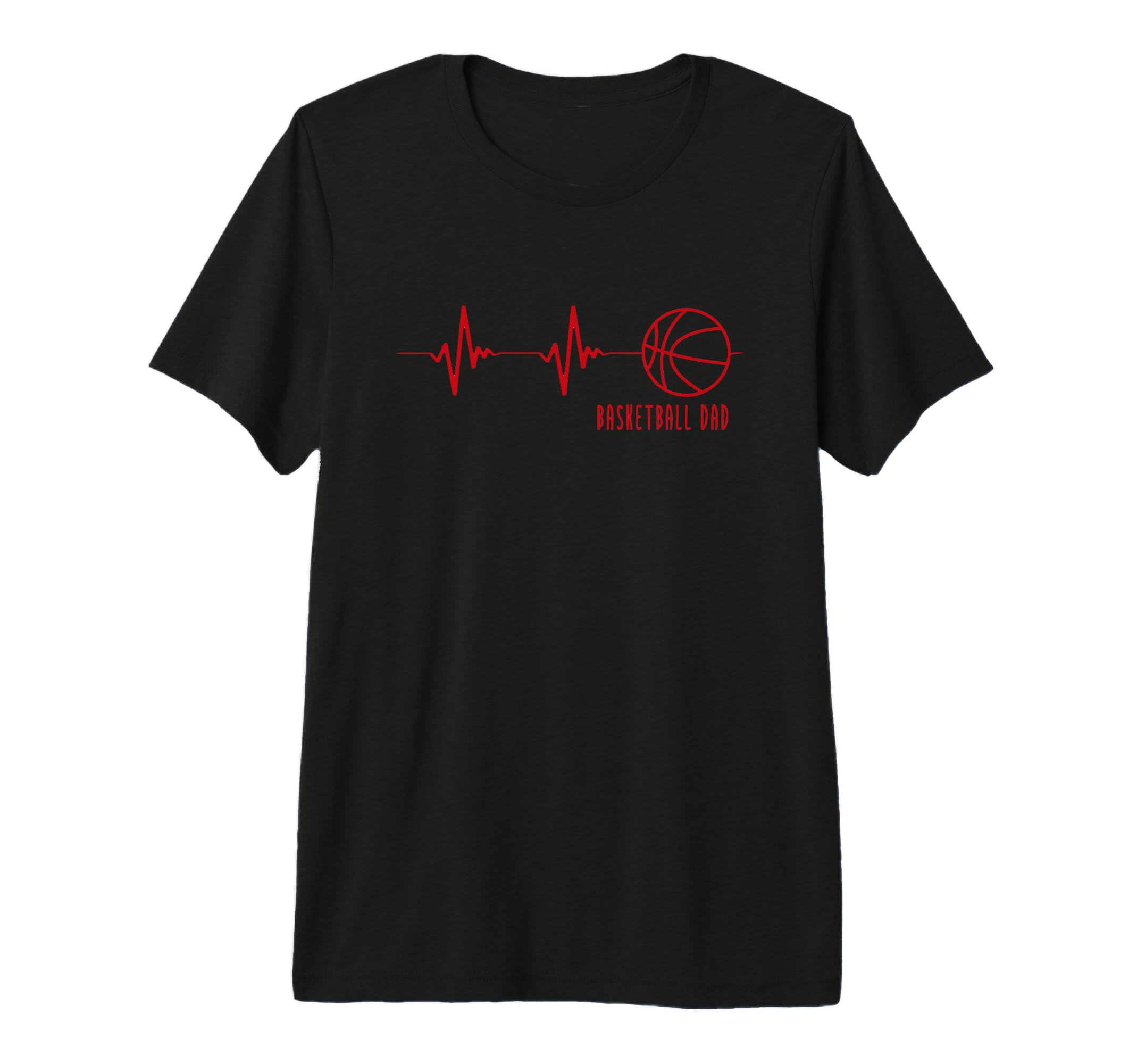Basketball Dad Heartbeat Tri Blend T-Shirt - Unique Graphic for Adults - T-Shirt, Sweatshirt, Hoodie