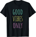 Good Vibes Only Be Positive Inspirational Quote - Adult & Kids T-Shirts, Sweatshirts & Hoodies apparel design preview 1