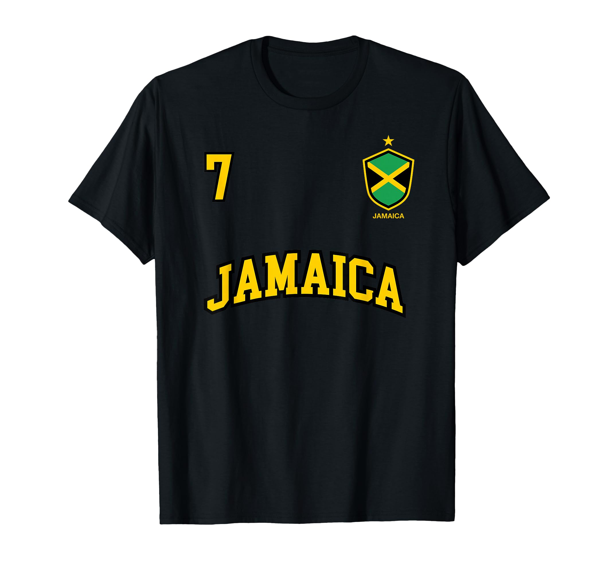 Jamaica Team Sports Number 7 Soccer T-Shirt - Aesthetic Graphic for Adults - T-Shirt, Sweatshirt, Hoodie
