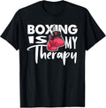 Boxing is My Therapy Funny Quote Gym Fighter Gloves - Adult & Kids T-Shirts, Sweatshirts & Hoodies apparel design preview 1