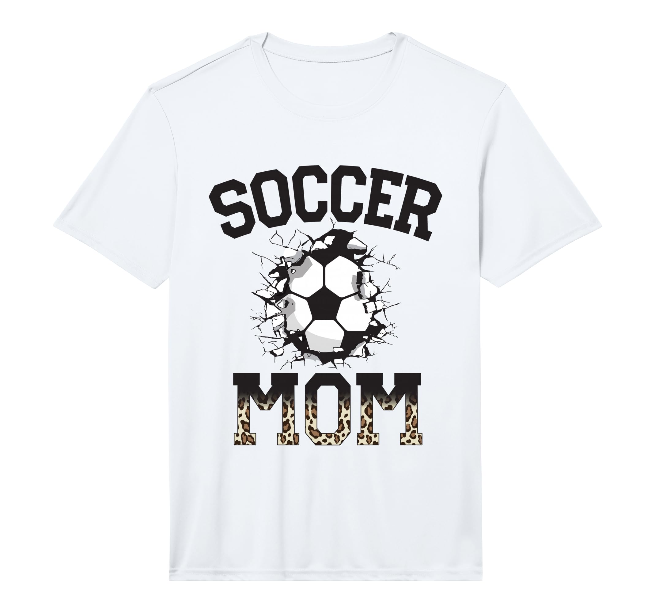 Mens Womens Soccer Leopard Mom Soccer T-Shirt - Trendy Graphic Men Women - T-Shirt, Sweatshirt, Hoodie
