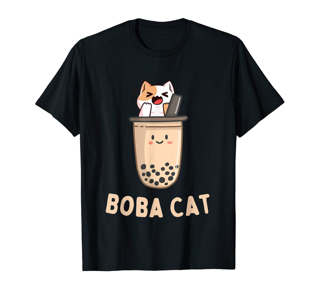 Boba Tea Cat Funny Kitten Lover Corny T-Shirt - Unique Graphic Men Women - T-Shirt, Sweatshirt, Hoodie