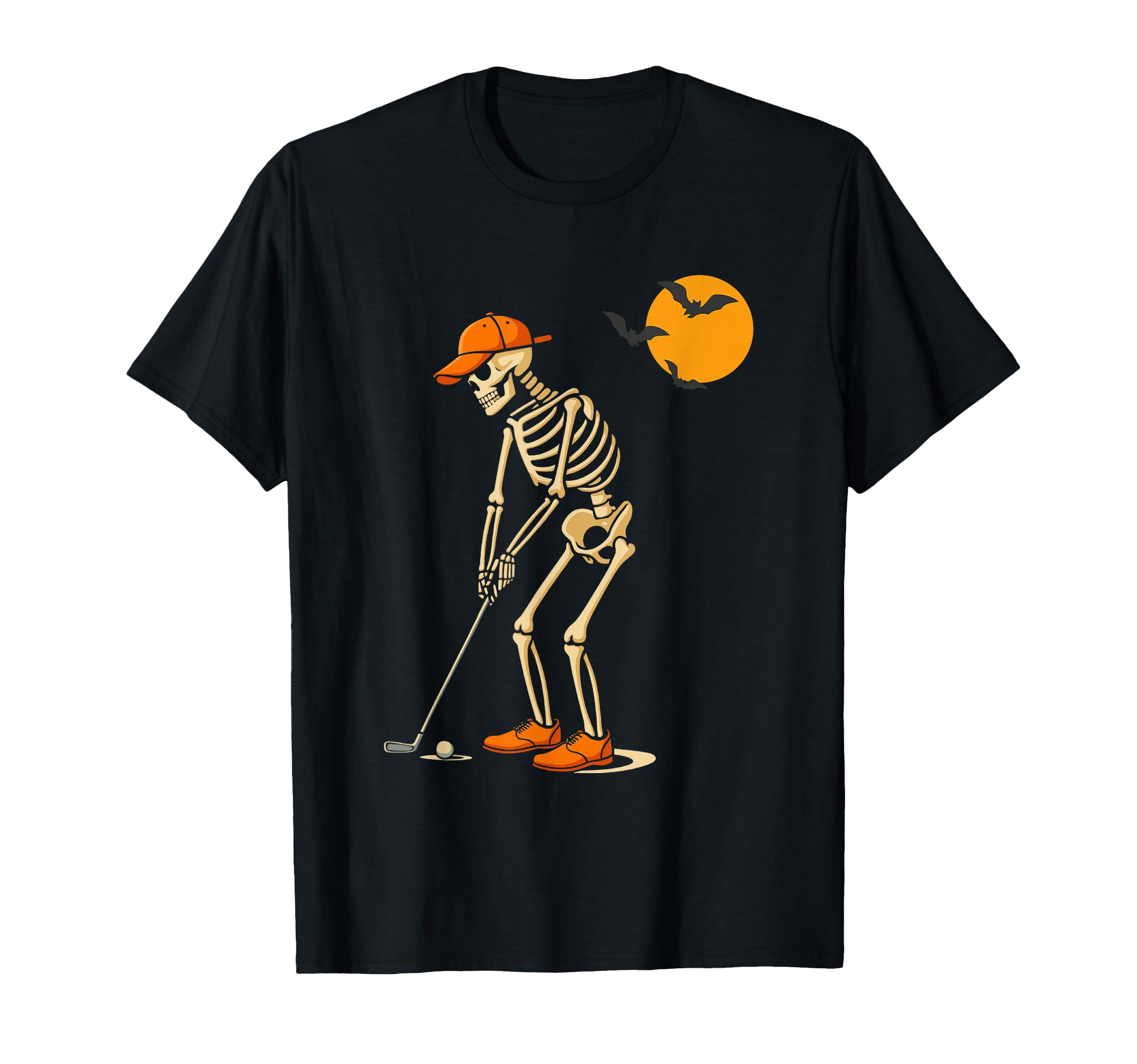 Skeleton Golf Halloween Golfer Golf T-Shirt - Minimalist Print Men Women - T-Shirt, Sweatshirt, Hoodie