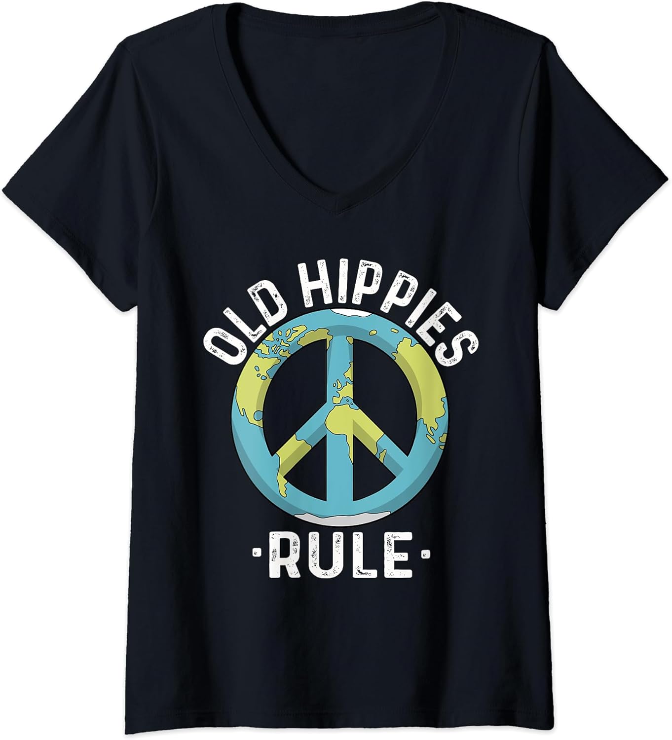 Womens Old Hippies Rule Hippie Vintage Retro Costume - Adult & Kids T-Shirts, Sweatshirts & Hoodies apparel design preview 1