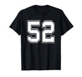 Number 52 Baseball Football Soccer T-Shirt - Trendy Graphic for Adults - T-Shirt, Sweatshirt, Hoodie