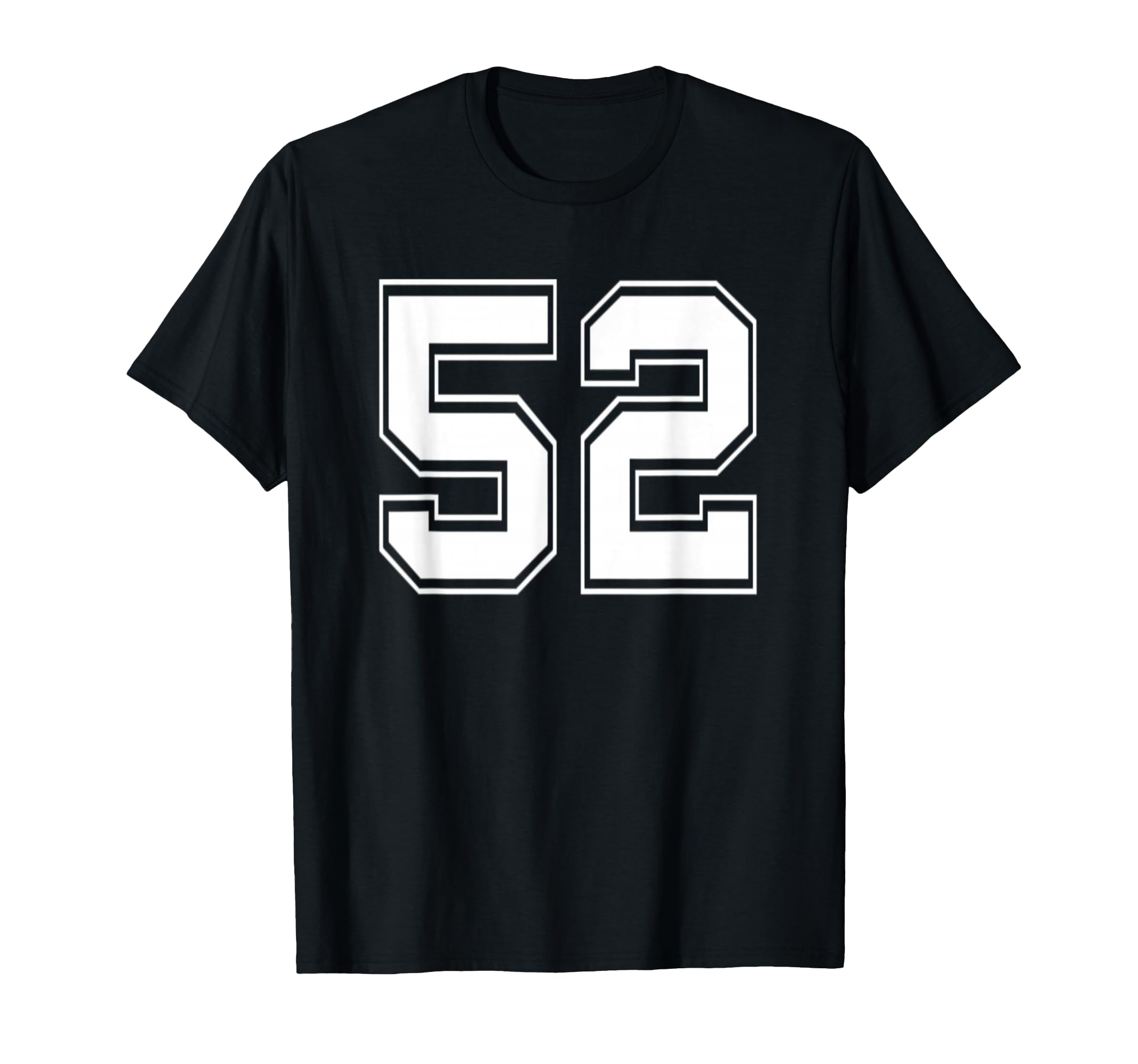 Number 52 Baseball Football Soccer T-Shirt - Trendy Graphic for Adults - T-Shirt, Sweatshirt, Hoodie