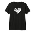 Baseball Laces Soccer Ball Pattern Heart T-Shirt - Unique Graphic Unisex - T-Shirt, Sweatshirt, Hoodie