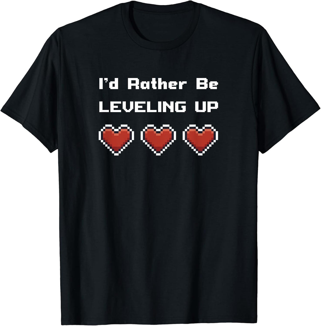 Heart Life Pixel Art Video Game Leveling Up Quote - Adult & Kids T-Shirts, Sweatshirts & Hoodies apparel design preview 1