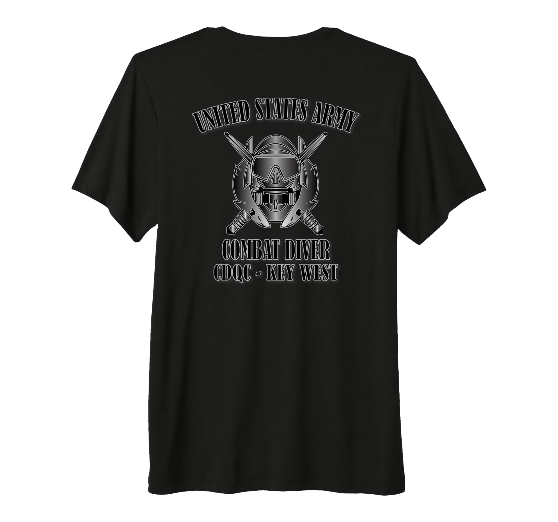 U S Army Combat Diver Back T-Shirt - Custom Art Print Unisex - T-Shirt, Sweatshirt, Hoodie