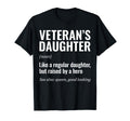Veterans Daughter Raised Hero T-Shirt - Aesthetic Graphic for Adults - T-Shirt, Sweatshirt, Hoodie