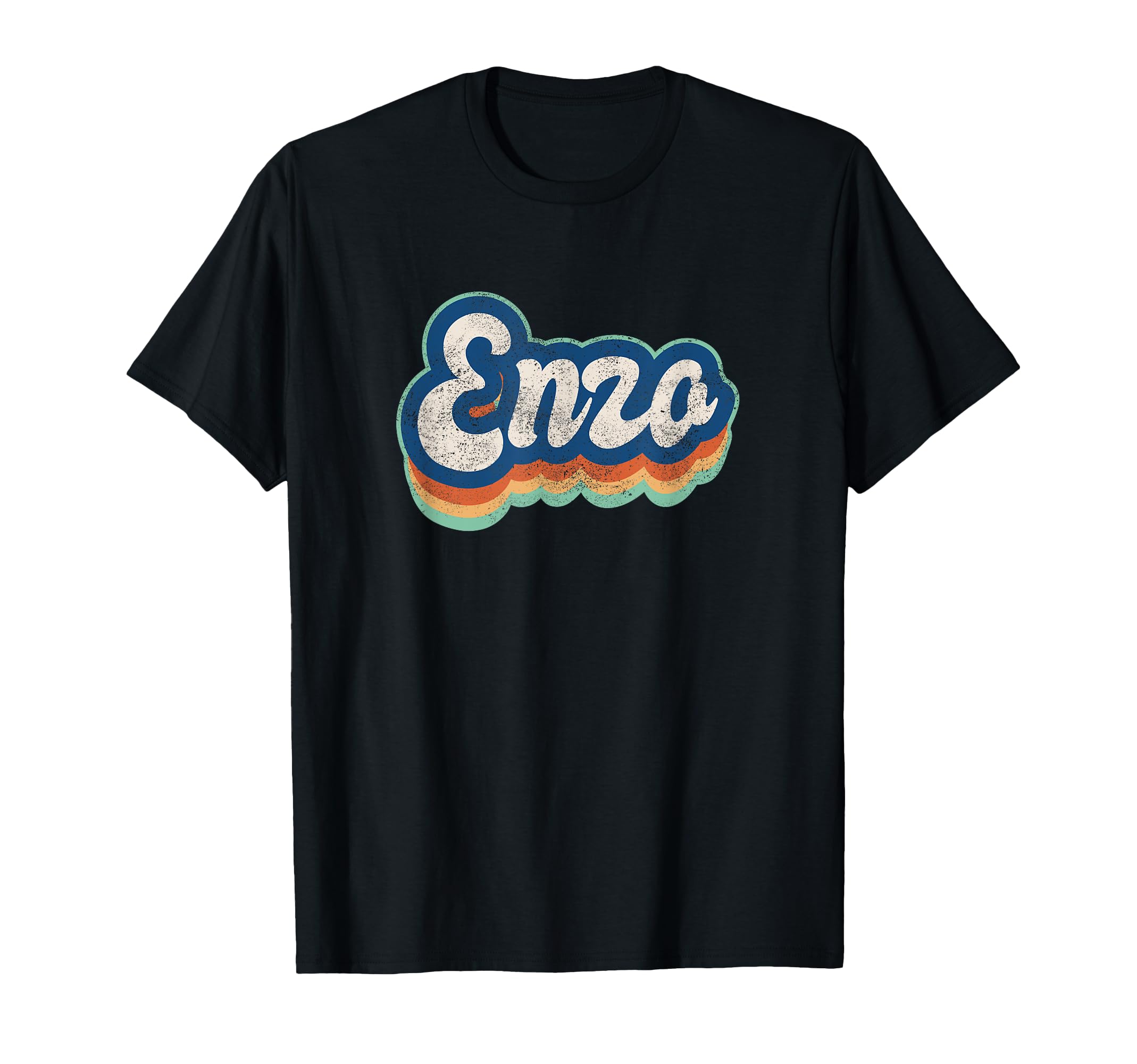 Enzo First Name 70S 80S T-Shirt - Fun Novelty Design for Adults - T-Shirt, Sweatshirt, Hoodie