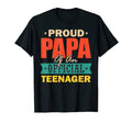 Proud Papa Teenager 13Th Birthday T-Shirt - Custom Art Print Men Women - T-Shirt, Sweatshirt, Hoodie