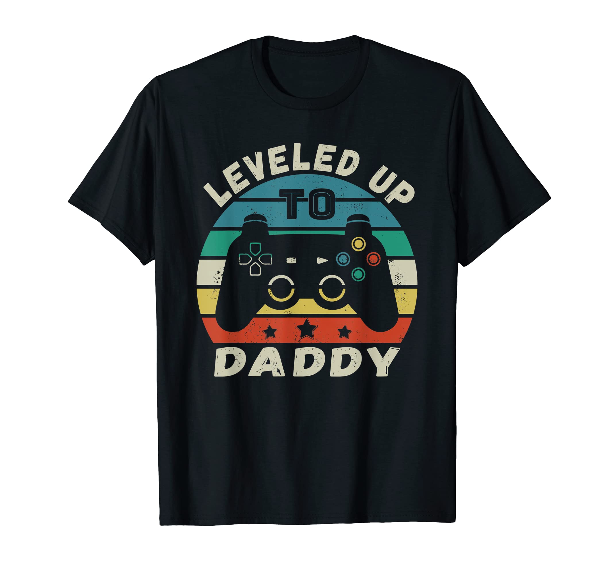 Mens Leveled Up To Daddy Gamer Dad T-Shirt - Novelty Apparel Men Women - T-Shirt, Sweatshirt, Hoodie