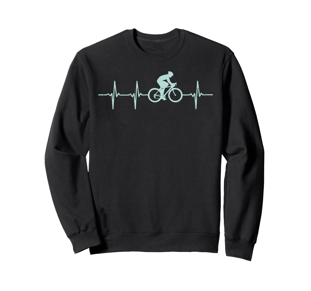 Bmx Bike Heartbeat Racing Biking Sweatshirt - Trendy Graphic Unisex - T-Shirt, Sweatshirt, Hoodie
