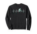 Bmx Bike Heartbeat Racing Biking Sweatshirt - Trendy Graphic Unisex - T-Shirt, Sweatshirt, Hoodie