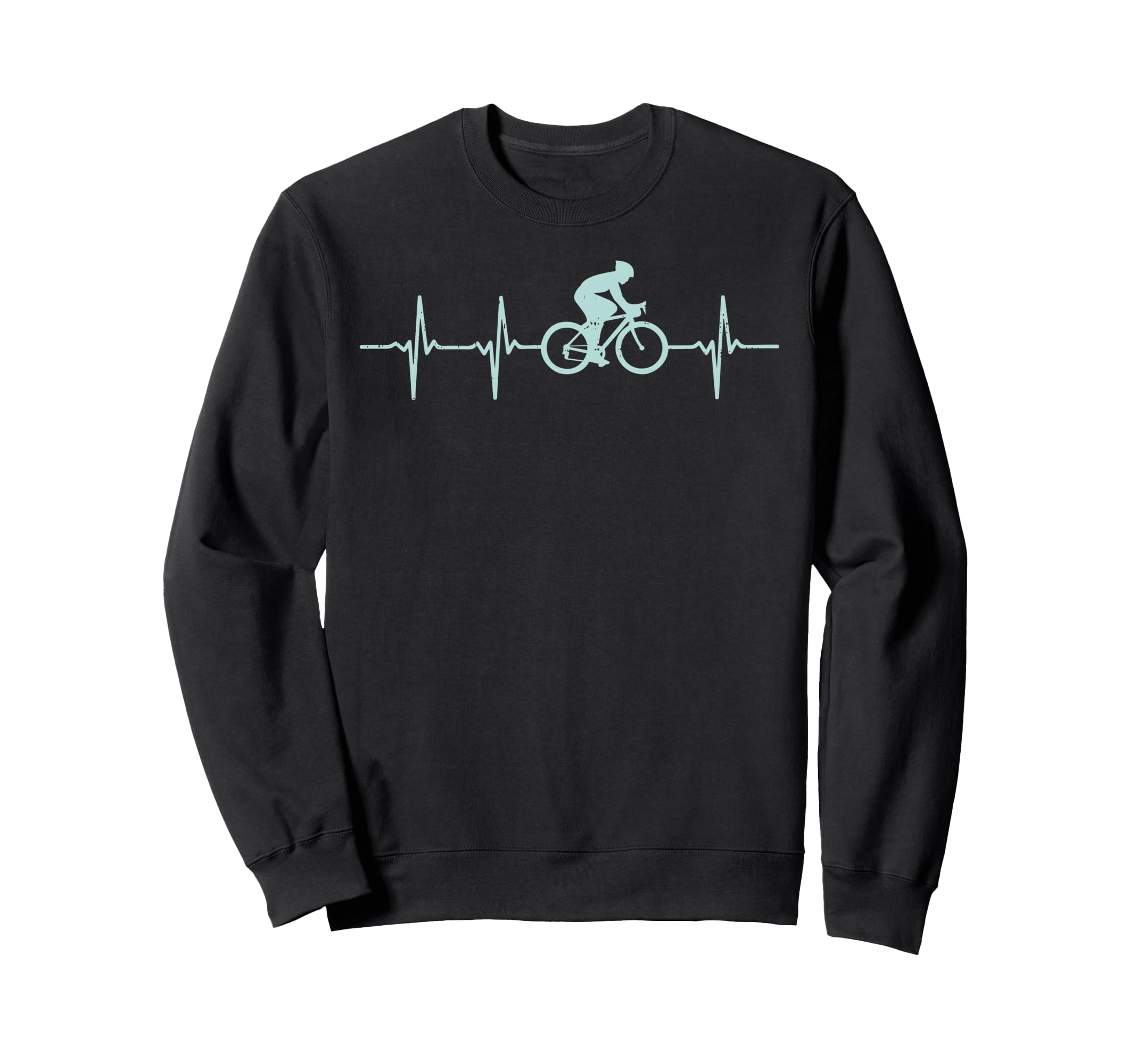 Bmx Bike Heartbeat Racing Biking Sweatshirt - Trendy Graphic Unisex - T-Shirt, Sweatshirt, Hoodie