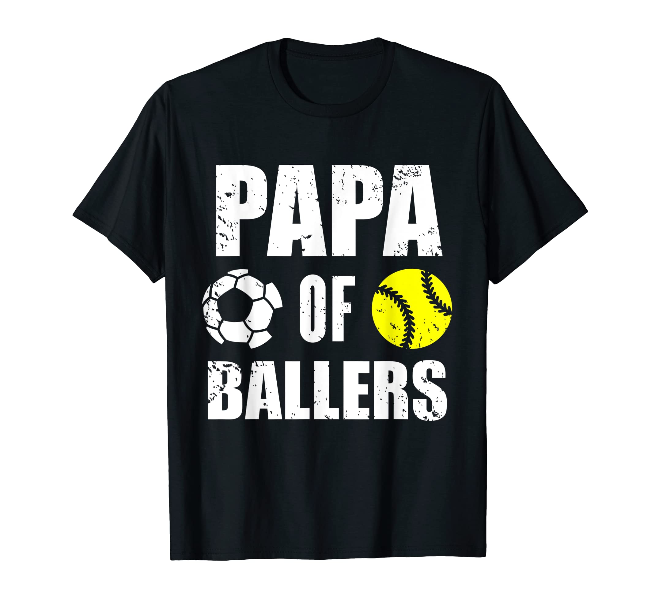 Mens Papa Ballers Funny Soccer T-Shirt - Fun Novelty Design Men Women - T-Shirt, Sweatshirt, Hoodie