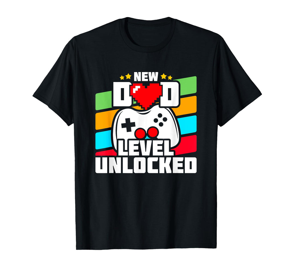 Dad Level Unlocked Gamer Dad New Dad T-Shirt - Custom Art Print for Adults - T-Shirt, Sweatshirt, Hoodie