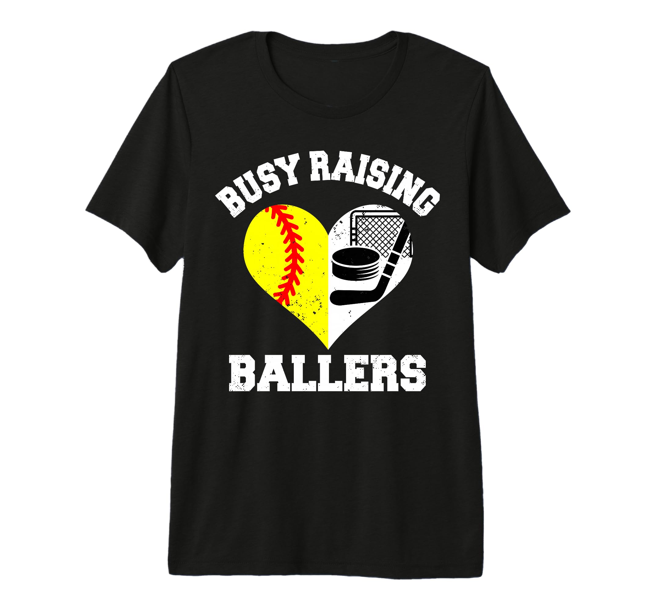 Busy Raising Ballers Softball T-Shirt - Fun Novelty Design for Adults - T-Shirt, Sweatshirt, Hoodie