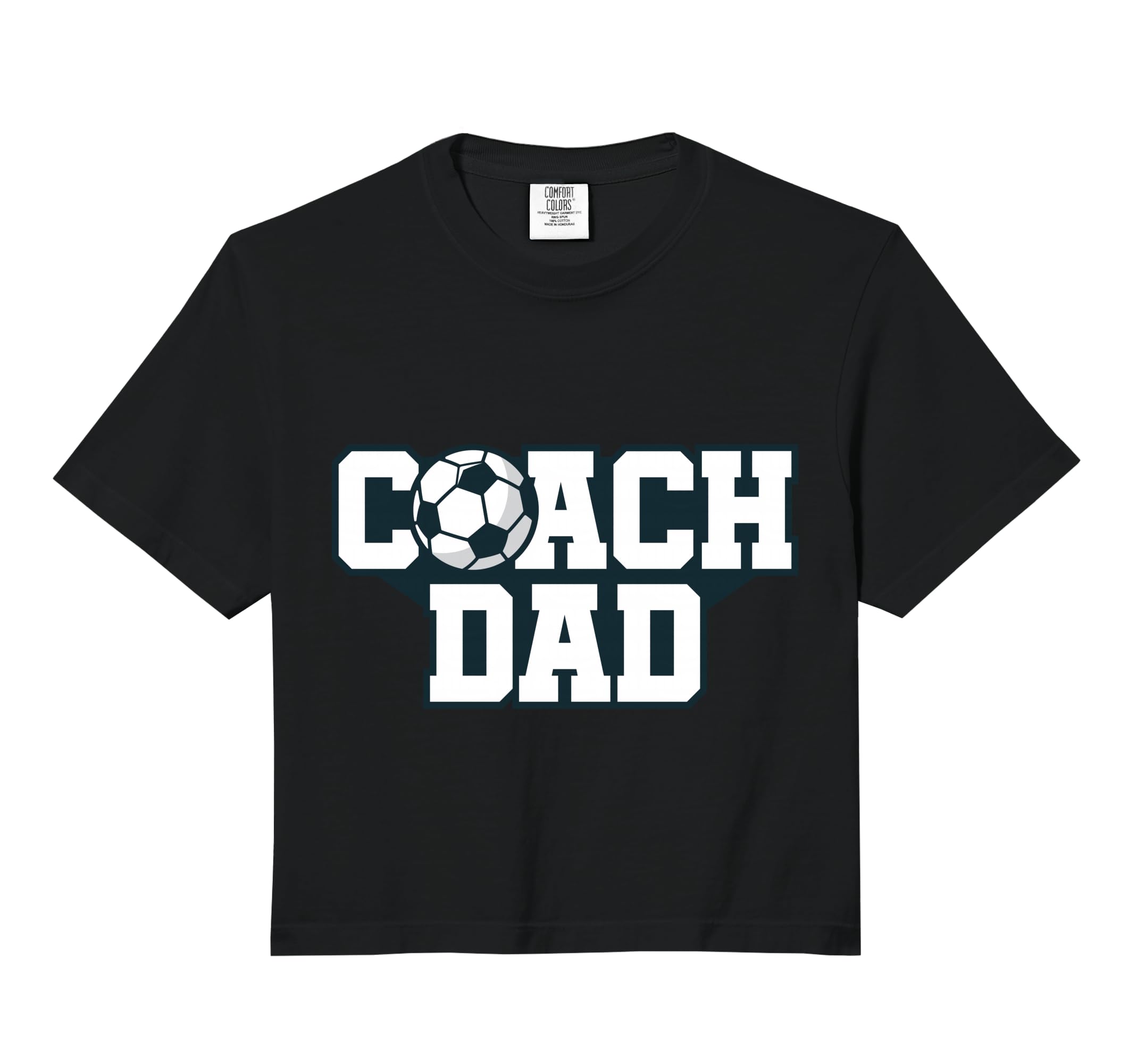 Soccer Coach Dad Gift Comfort Colors Crop Hoodie - Trendy Graphic Men Women - T-Shirt, Sweatshirt, Hoodie