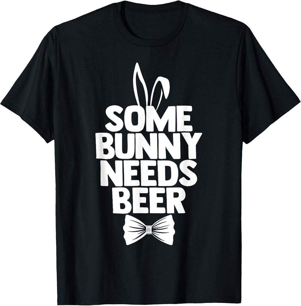 Funny Easter Men Some Bunny Needs Beer Happy Day - Adult & Kids T-Shirts, Sweatshirts & Hoodies apparel design preview 1