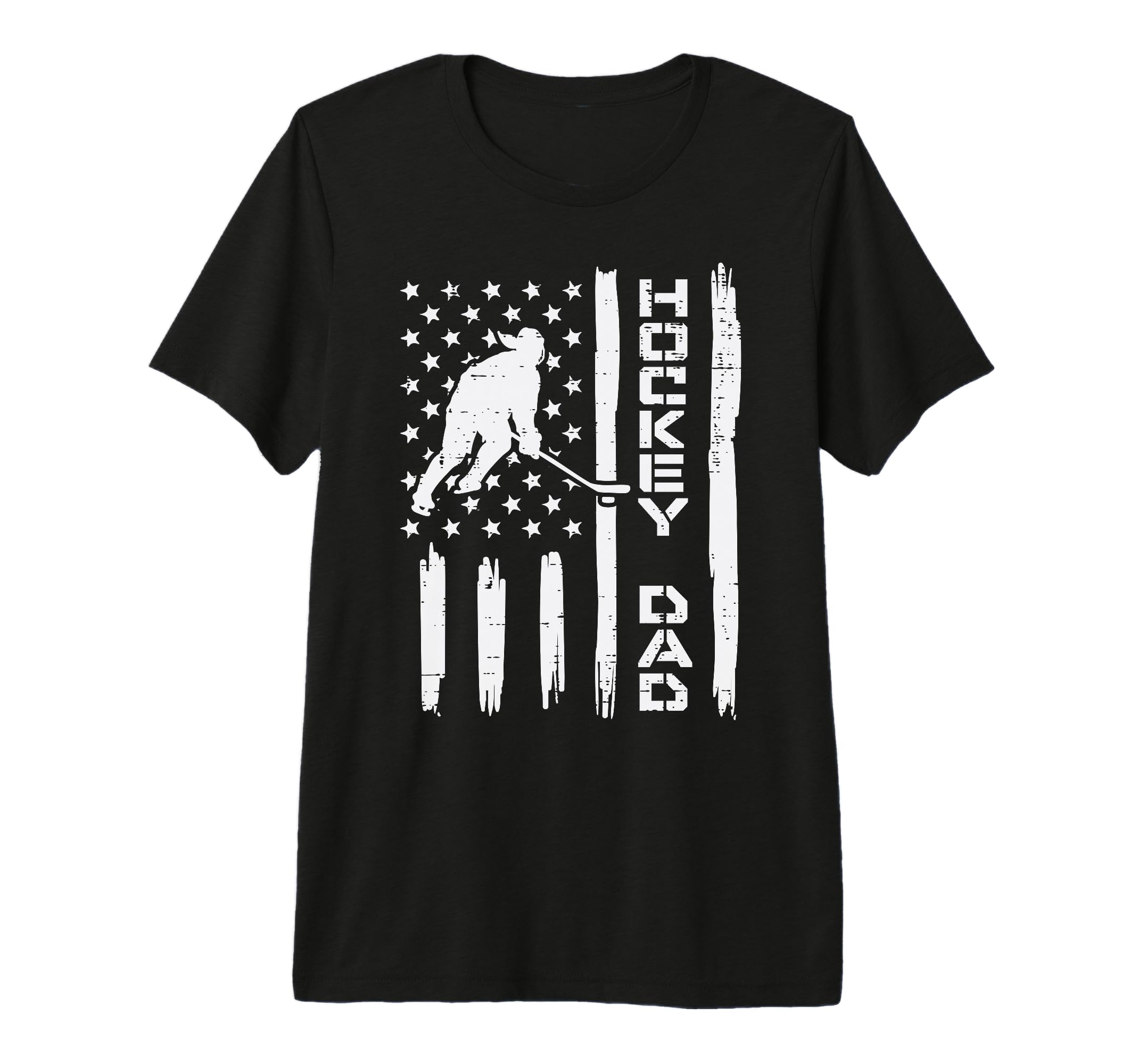 Us Flag Ice Hockey Dad Patriotic T-Shirt - Novelty Apparel for Adults - T-Shirt, Sweatshirt, Hoodie