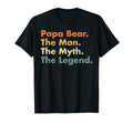 Papa Bear Myth Legend Father Dad T-Shirt - Aesthetic Graphic Men Women - T-Shirt, Sweatshirt, Hoodie