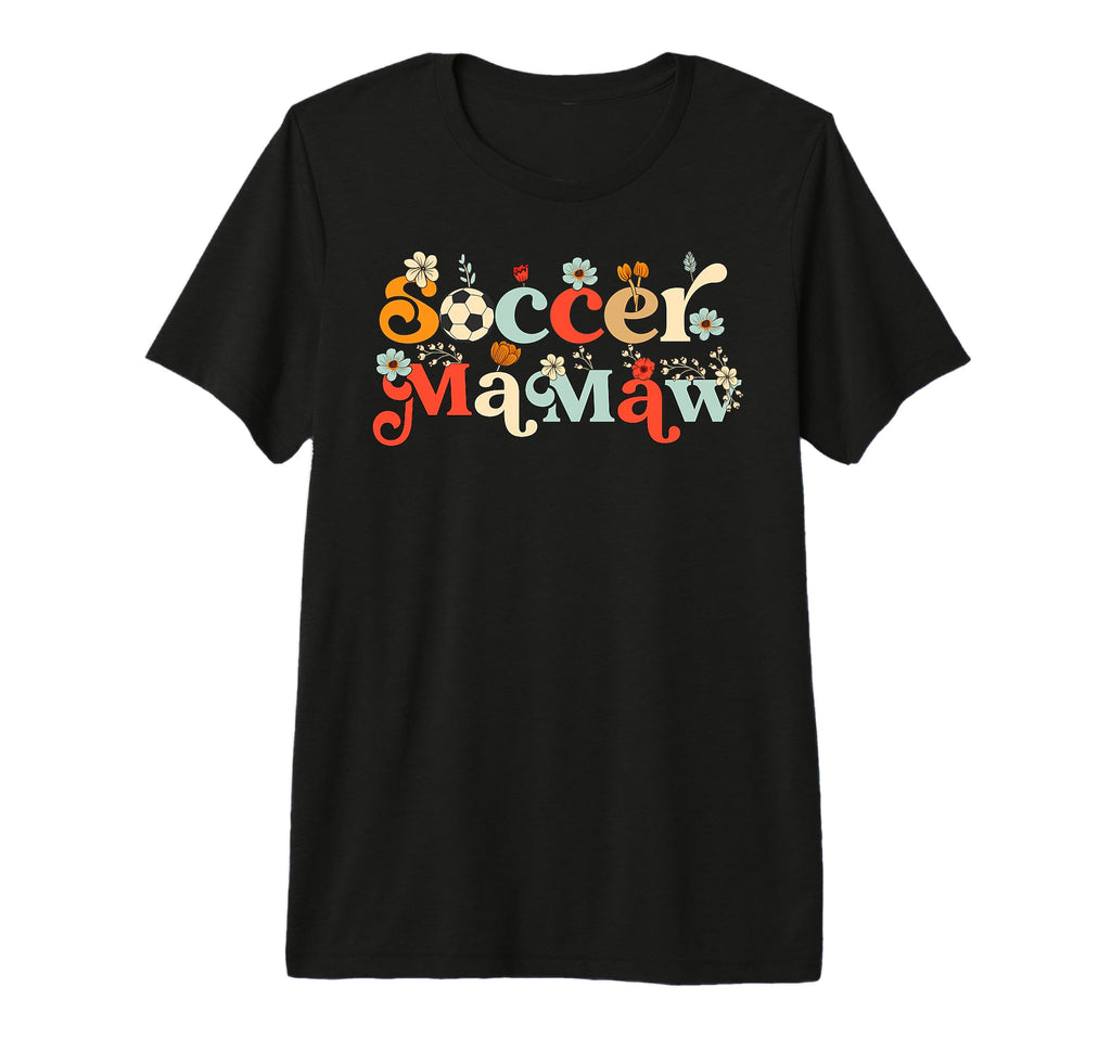 Soccer Mamaw Grandma Wildflower Boho T-Shirt - Custom Art Print Men Women - T-Shirt, Sweatshirt, Hoodie