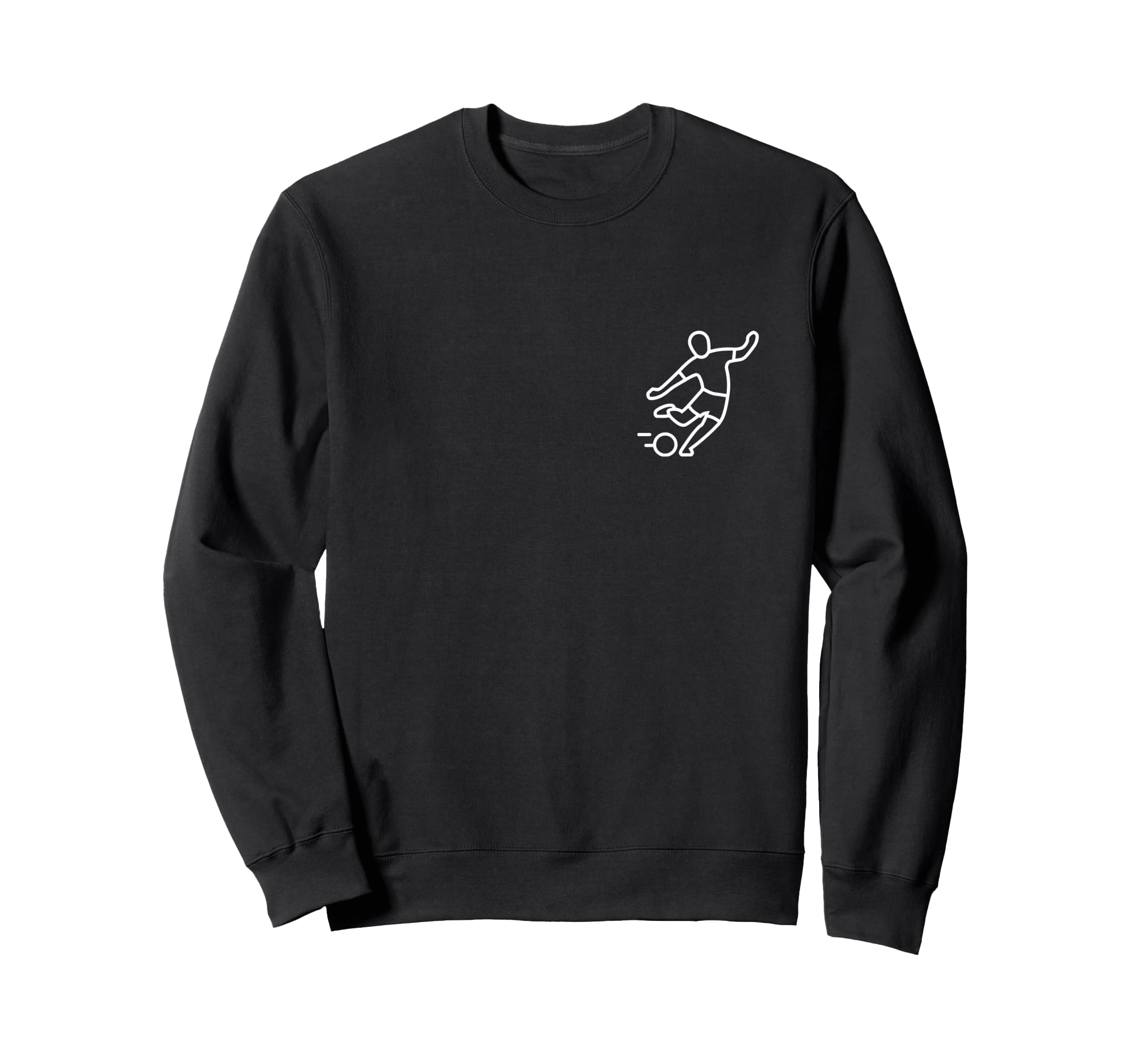 Minimalist Soccer Player Pocket Sweatshirt - Unique Graphic for Adults - T-Shirt, Sweatshirt, Hoodie
