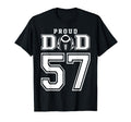 Custom Proud Football Dad Number 57 T-Shirt - Custom Art Print Men Women - T-Shirt, Sweatshirt, Hoodie