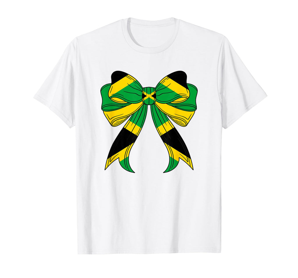 Jamaica Flag Coquette Bow Jamaican T-Shirt - Minimalist Print Men Women - T-Shirt, Sweatshirt, Hoodie