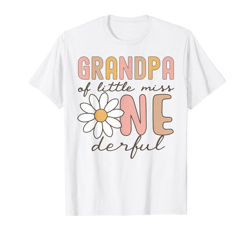 Grandpa Little Miss Onederful First T-Shirt - Aesthetic Graphic Unisex - T-Shirt, Sweatshirt, Hoodie