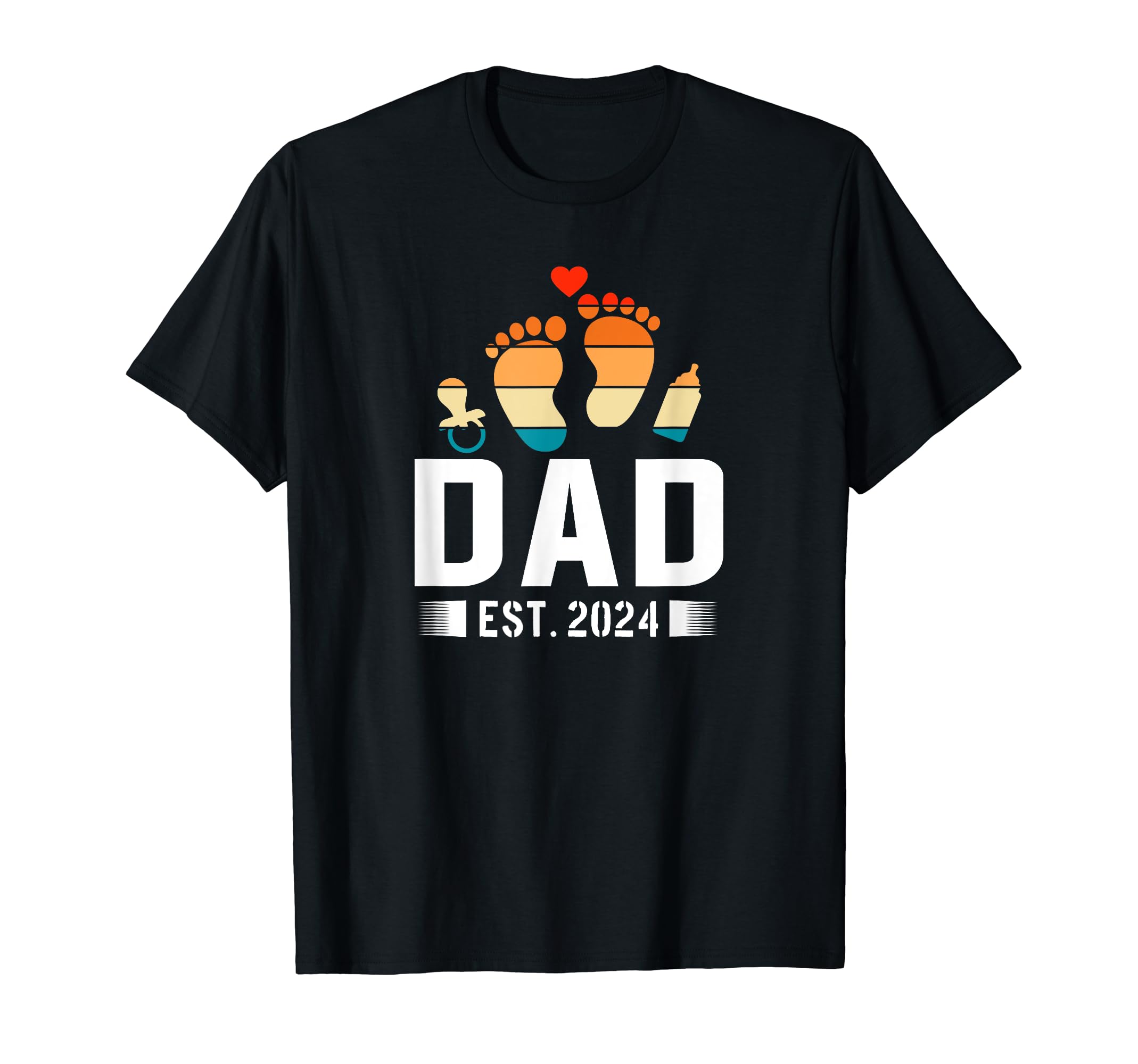 New Father New Dad Est 2024 T-Shirt - Trendy Graphic Unisex - T-Shirt, Sweatshirt, Hoodie