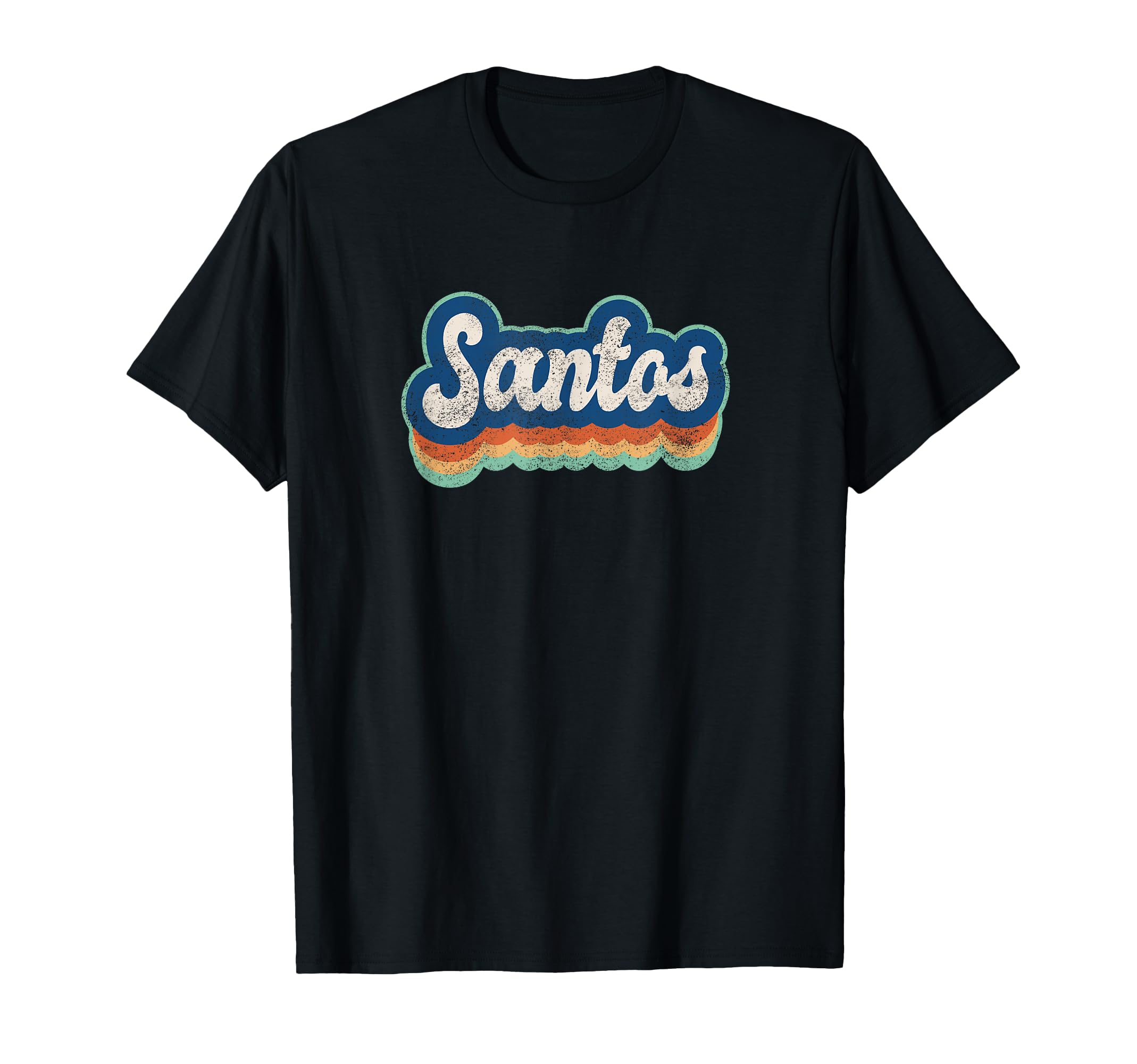 Santos First Name 70S 80S Personalized T-Shirt - Unique Graphic Men Women - T-Shirt, Sweatshirt, Hoodie