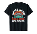 Mens Game Over Dad Level Unlocked Gamer T-Shirt - Unique Graphic Unisex - T-Shirt, Sweatshirt, Hoodie