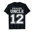 Number 12 Custom Proud Soccer Futbol T-Shirt - Custom Art Print for Adults - T-Shirt, Sweatshirt, Hoodie