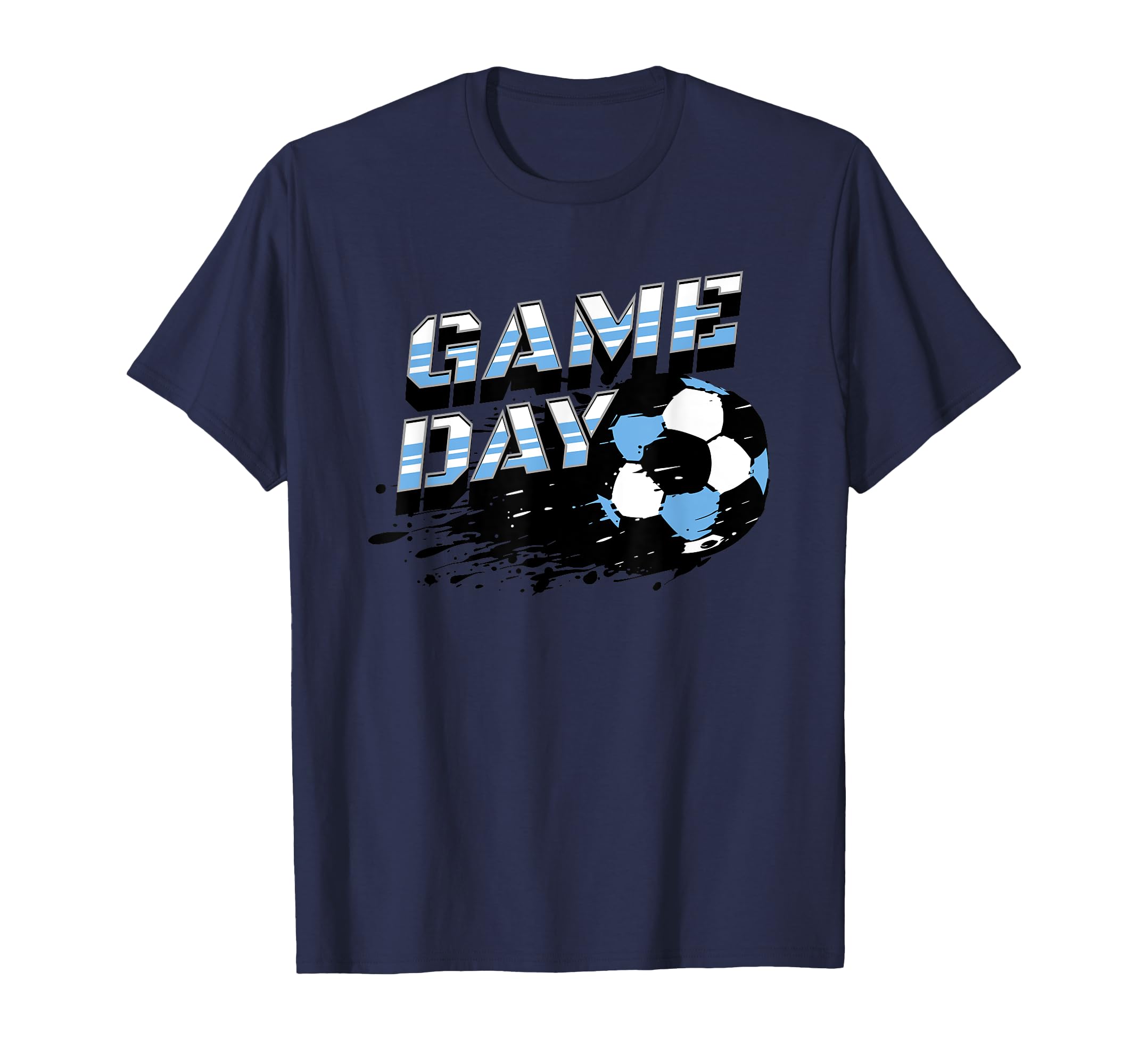 Soccer Game Day Gift Light Blue White T-Shirt - Minimalist Print Unisex - T-Shirt, Sweatshirt, Hoodie