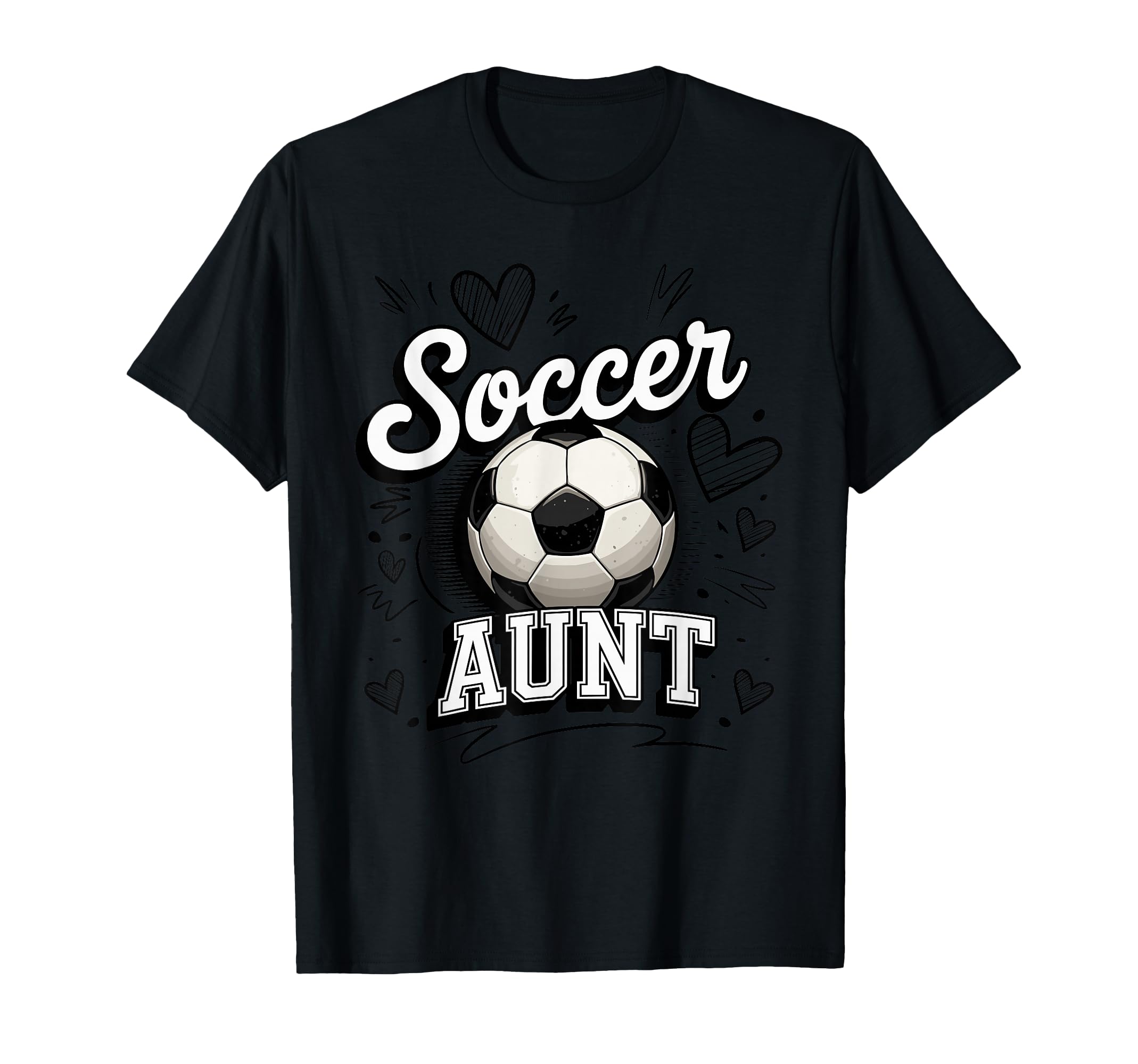 Soccer Aunt Game Day Proud Auntie T-Shirt - Graphic Print for Adults - T-Shirt, Sweatshirt, Hoodie