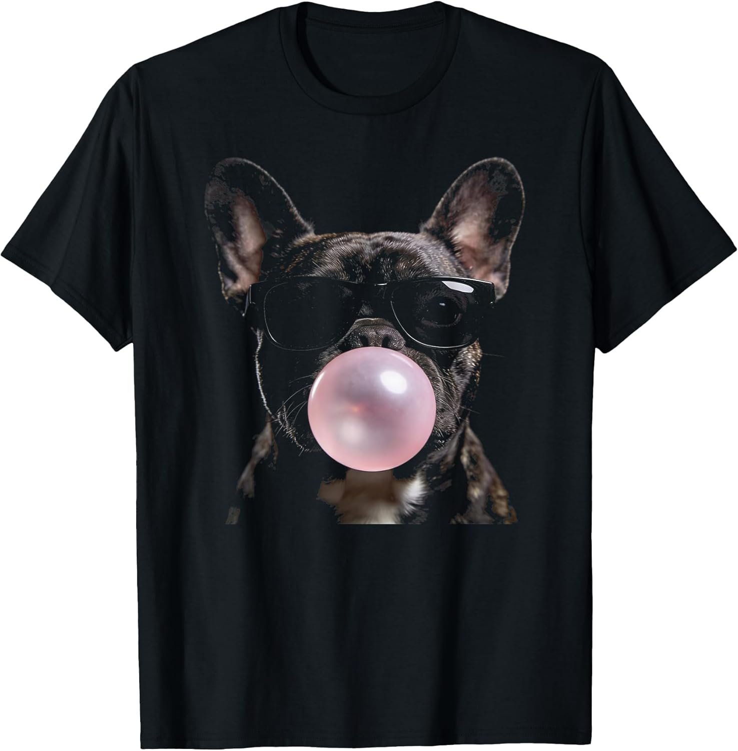 Funny French Bulldog Blowing A Bubble Sunglasses - Adult & Kids T-Shirts, Sweatshirts & Hoodies apparel design preview 1