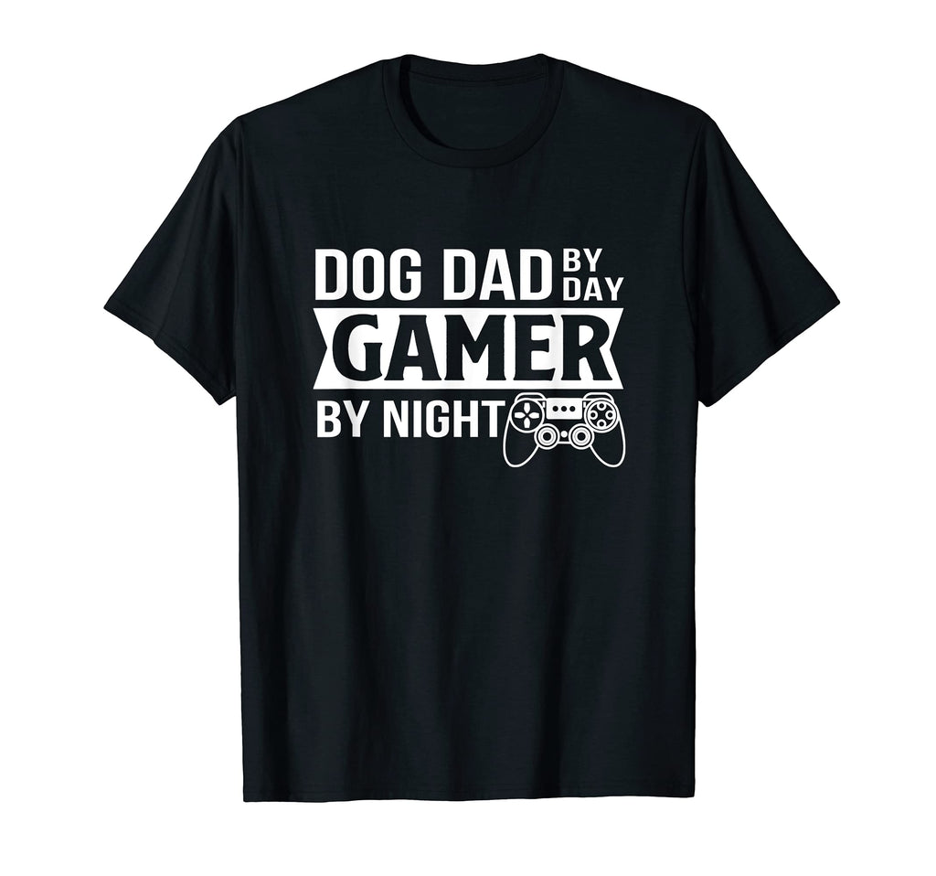 Mens Dog Dad Dad Gamer Night Funny Dog T-Shirt - Unique Graphic for Adults - T-Shirt, Sweatshirt, Hoodie