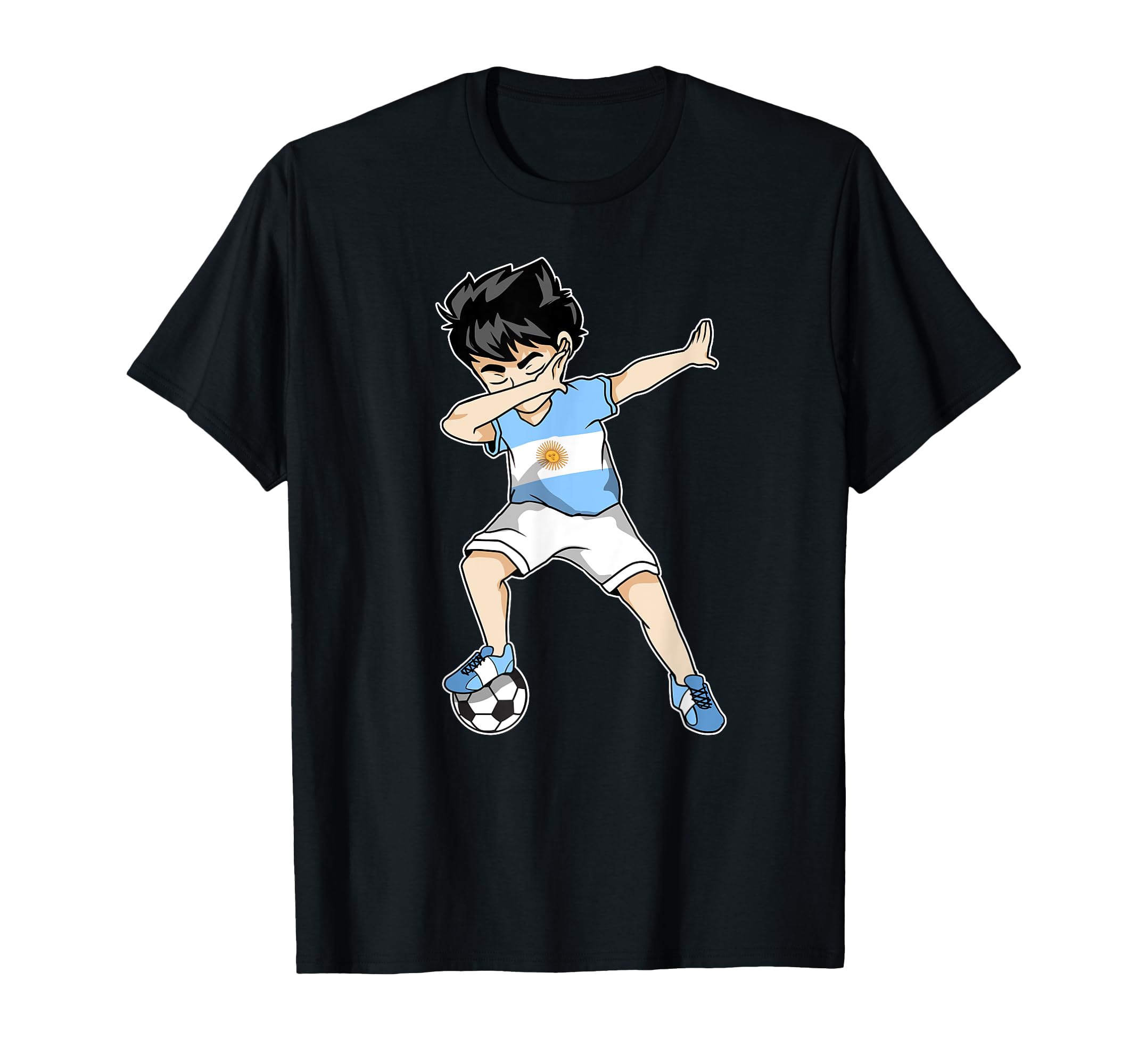 Dabbing Soccer Argentina Football T-Shirt - Trendy Graphic Unisex - T-Shirt, Sweatshirt, Hoodie