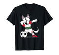 Dabbing Husky Dog Hungary Football T-Shirt - Fun Novelty Design Unisex - T-Shirt, Sweatshirt, Hoodie