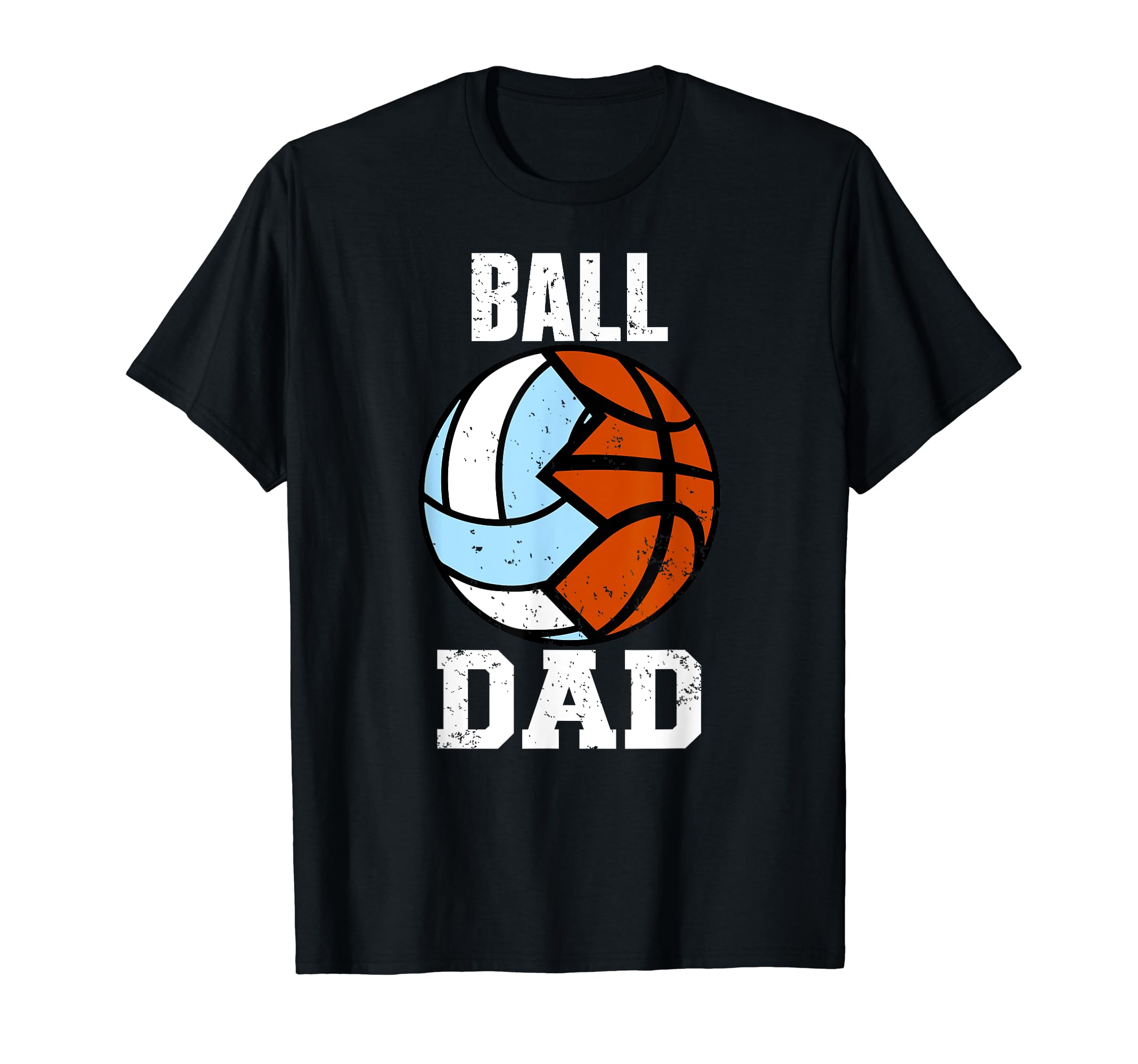 Ball Dad Funny Volleyball Basketball T-Shirt - Minimalist Print for Adults - T-Shirt, Sweatshirt, Hoodie
