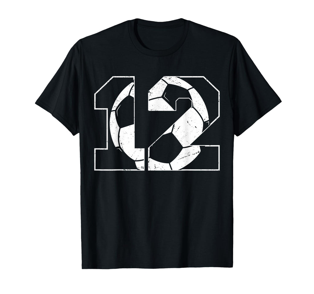 12Th Birthday Soccer Player Football 12 T-Shirt - Trendy Graphic Unisex - T-Shirt, Sweatshirt, Hoodie