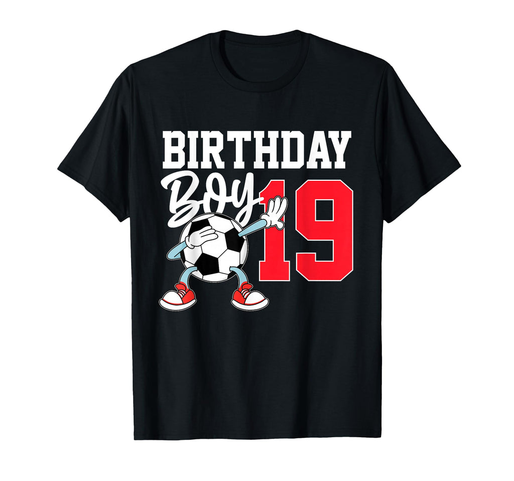 19Th Birthday Soccer 19 Year Old Birthday T-Shirt - Graphic Print Unisex - T-Shirt, Sweatshirt, Hoodie