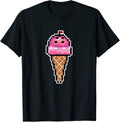 Ice cream Pixel Art Retro Gaming Style - Adult & Kids T-Shirts, Sweatshirts & Hoodies apparel design preview 1