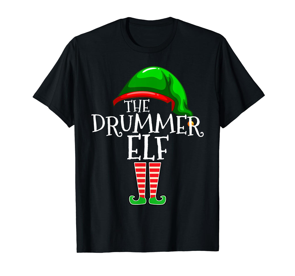 Drummer Elf Group Matching Family T-Shirt - Minimalist Print for Adults - T-Shirt, Sweatshirt, Hoodie