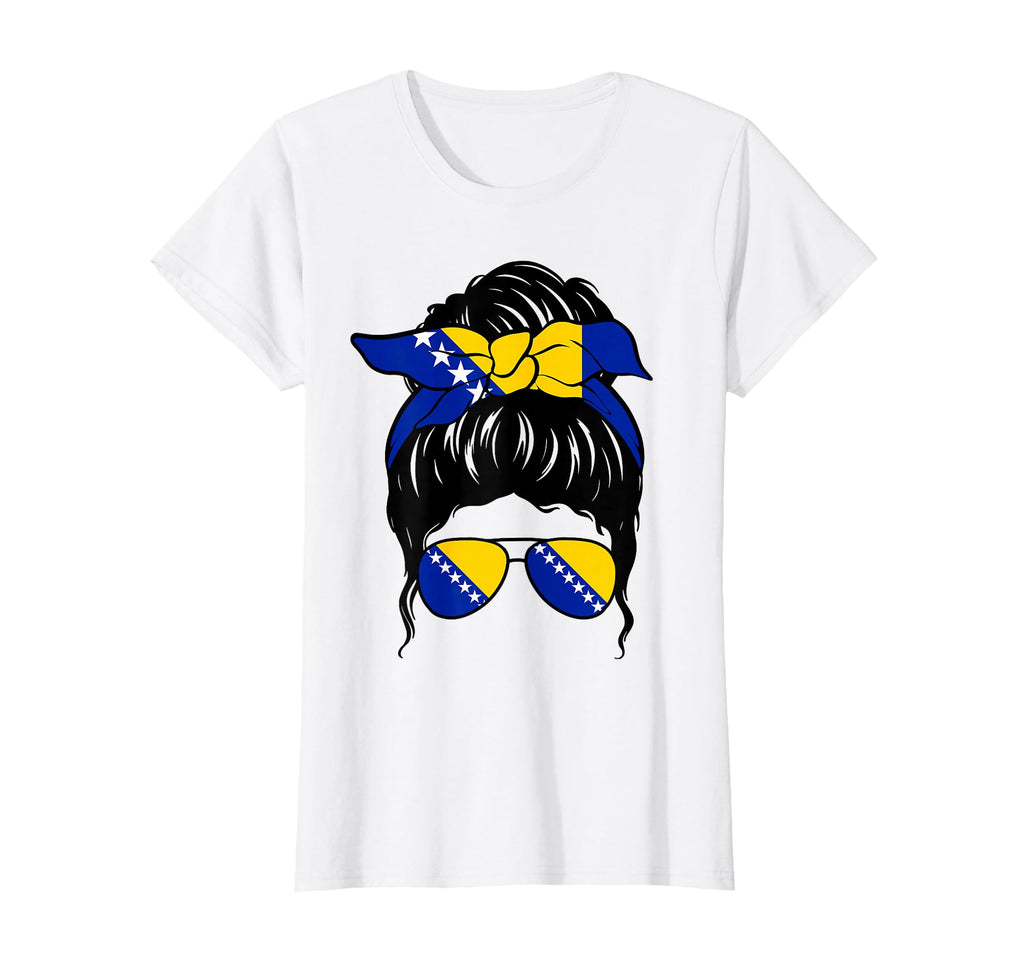 Bosnian Bosnia And Herzegovina Flag T-Shirt - Custom Art Print for Adults - T-Shirt, Sweatshirt, Hoodie