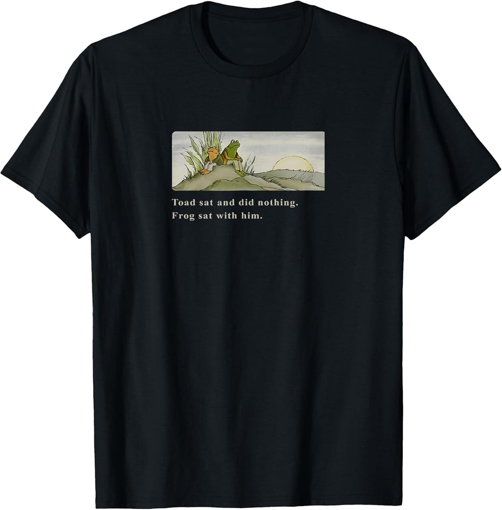 Toad Sat and Did Nothing Frog with Him Retro Funny - Adult & Kids T-Shirts, Sweatshirts & Hoodies apparel design preview 1